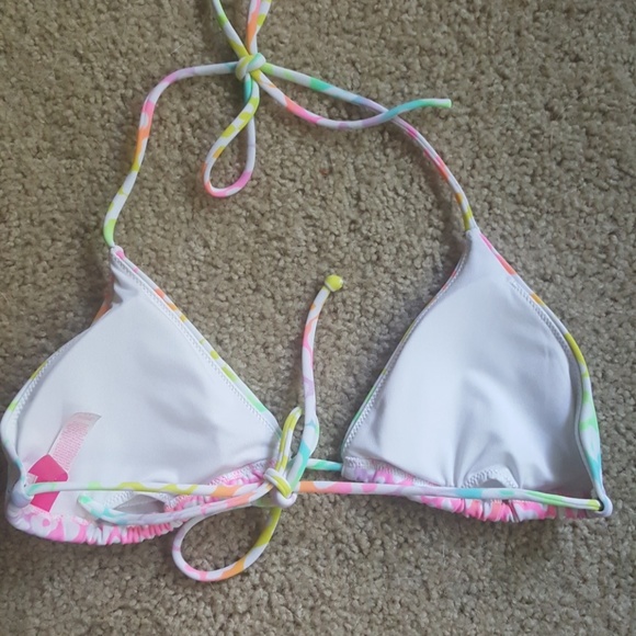 Victoria's Secret Triangle Rainbow Swim Top - Picture 2 of 3